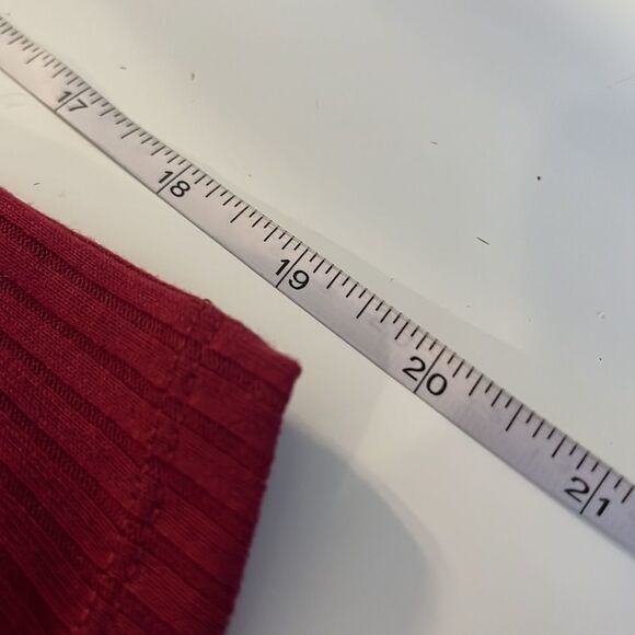RUE 21 red spaghetti strap top. Ribbed w/faux front buttons & low neckline - Picture 9 of 9